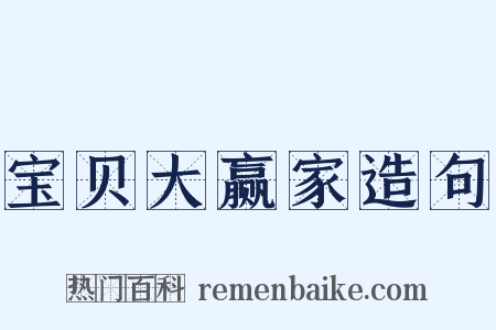 宝贝大赢家造句是什么意思的图片
